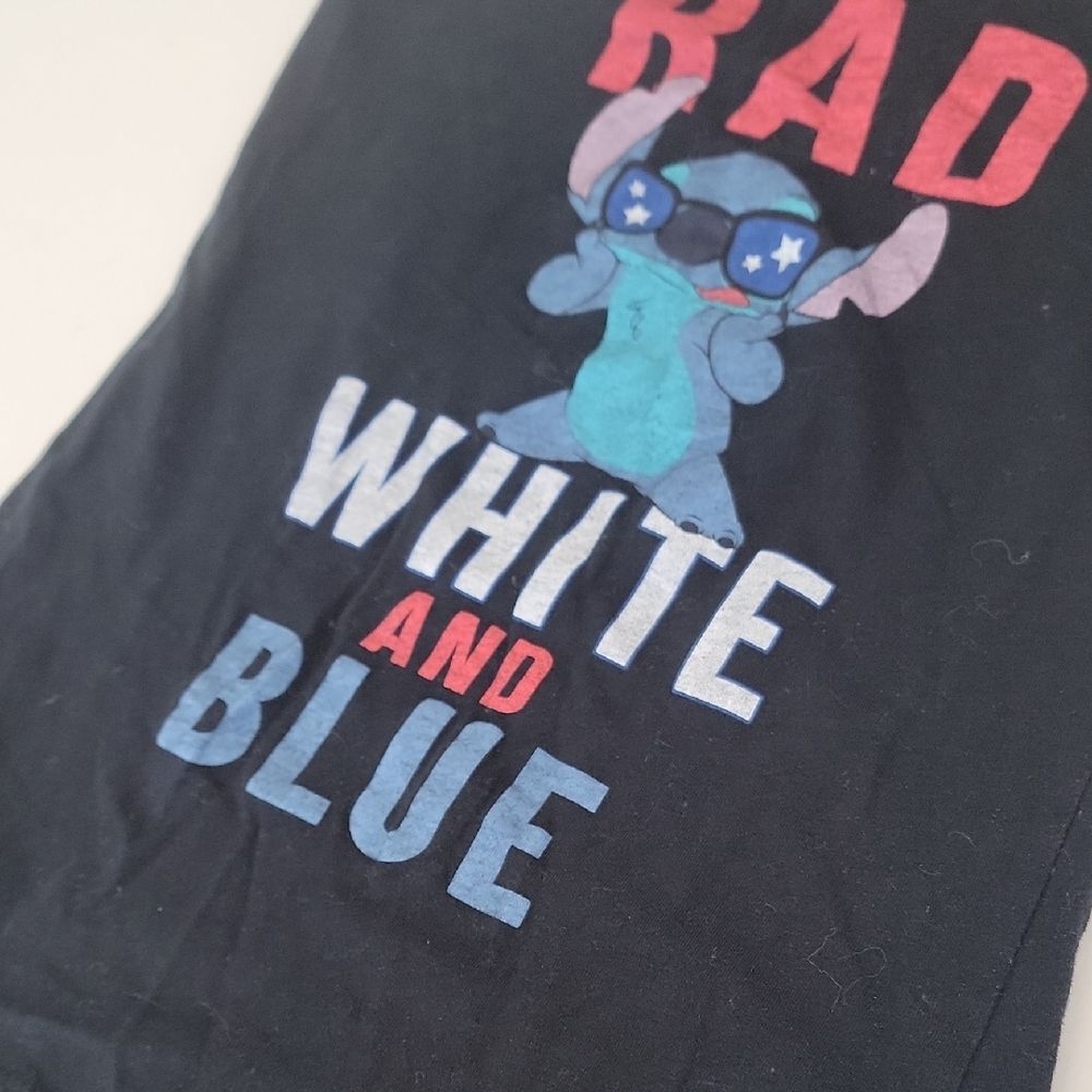 Disney Black Tank Top with Stitch and Patriotic Colors - Picture 9 of 10